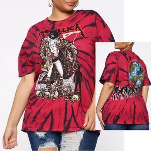 Metallica So I Dub The Unforgiving Tie Dye Official T-Shirt 1X Plus Size NWT